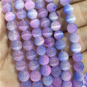 Cat Eye Round Beads Smooth Dye, approx 8mm dia [GB23303]