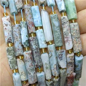 Natural Larima Tube Beads Blue, approx 6-30mm [GB23366]