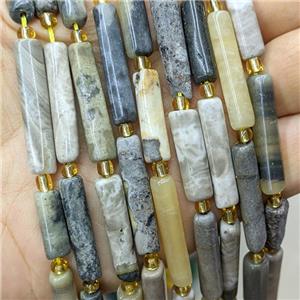 Natural Bumblebee Jasper Beads Tube Multicolor, approx 6-30mm [GB23367]