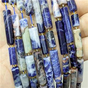Natural Blue Sodalite Tube Beads, approx 6-30mm [GB23371]