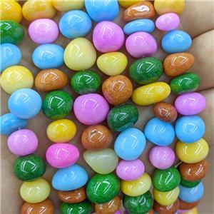 Dye Jade Chip Beads Freeform Mixed Color, approx 8-12mm [GB23378]
