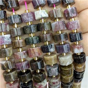 Natural Tourmaline Heishi Beads Multicolor, approx 10-12mm [GB23382]