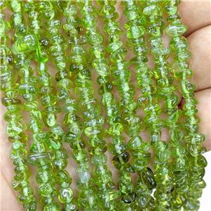 Natural Green Peridot Chip Beads Freeform, approx 4-7mm [GB23463]