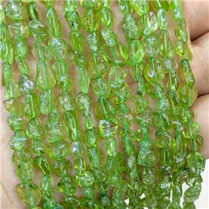 Natural Green Peridot Chip Beads Freeform, approx 4-7mm [GB23466]