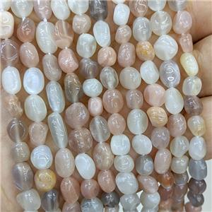 Natural Moonstone Chip Beads Multicolor Freeform, approx 4-7mm [GB23468]