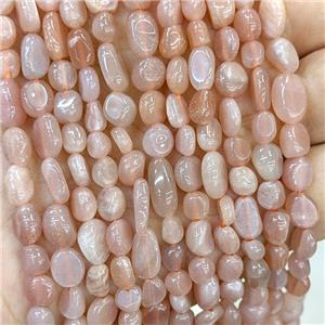 Natural Peach Moonstone Chip Beads Freeform, approx 4-7mm [GB23469]