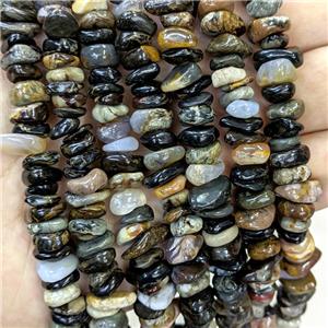 Natural Black Opal Chips Beads Freeform, approx 7-11mm [GB23470]