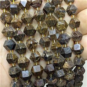 Natural Bronzite Bicone Beads Cutted, approx 8-10mm [GB23476]