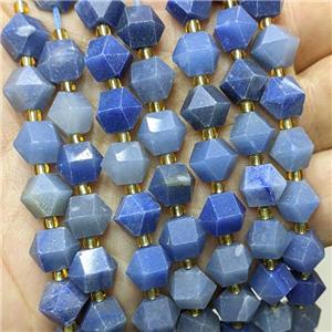 Natural Blue Aventurine Beads Cutted Bicone, approx 8-10mm [GB23477]