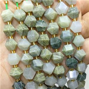 Green Green Actinolite Beads Cutted Bicone, approx 8-10mm [GB23485]