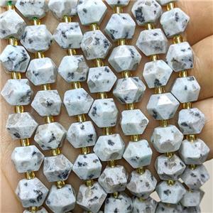 Natural Kiwi Jasper Beads Cutted Bicone, approx 8-10mm [GB23489]