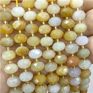 Yellow Aventurine Beads Faceted Rondelle, approx 6-10mm [GB23522]