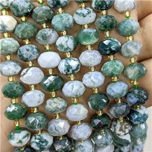 Natural Tree Agate Beads Faceted Rondelle, approx 6-10mm [GB23524]