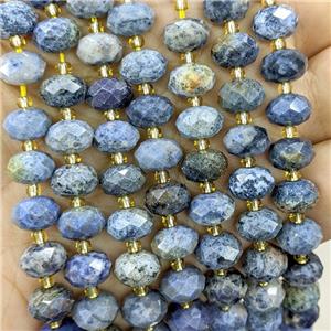 Natural Sunset Dumortierite Beads Faceted Rondelle Blue, approx 6-10mm [GB23532]