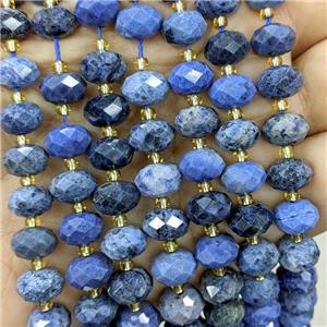 Natural Blue Sodalite Beads Faceted Rondelle, approx 6-10mm [GB23533]