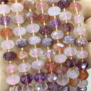 Mixed Gemstone Beads Faceted Rondelle, approx 6-10mm [GB23540]