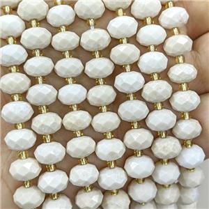 River Jasper Beads Faceted Rondelle, approx 6-10mm [GB23541]