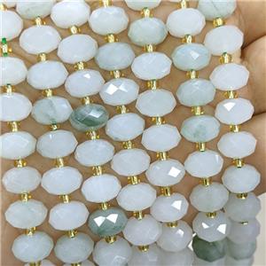 Natural Chinese Nephrite Jade Beads Faceted Rondelle, approx 6-10mm [GB23543]