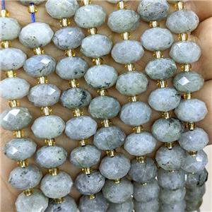Natural Labradorite Beads Faceted Rondelle, approx 6-10mm [GB23558]