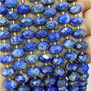 Natural Blue Lapis Lazuli Beads Faceted Rondelle, approx 6-10mm [GB23565]
