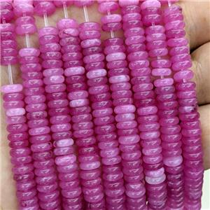 Jade Heishi Beads Hotpink Dye, approx 6mm [GB23611]
