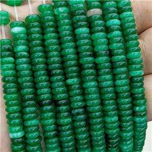 Jade Heishi Beads Green Dye, approx 6mm [GB23613]