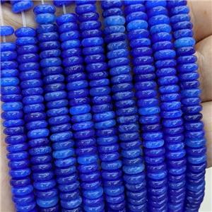Jade Heishi Beads Royalblue Dye, approx 6mm [GB23615]