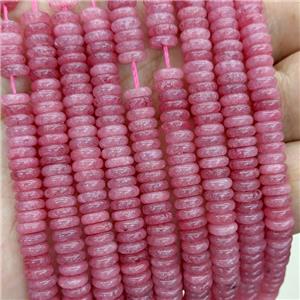 Jade Heishi Beads Pink Dye, approx 6mm [GB23618]