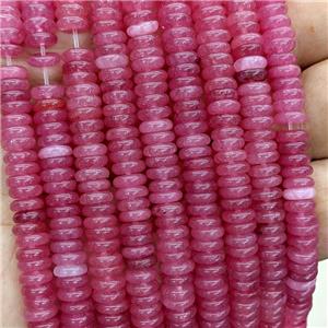 Jade Heishi Beads Red Dye, approx 6mm [GB23619]