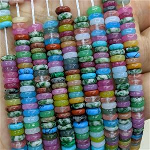 Mix Gemstone Heishi Beads Dye, approx 6mm [GB23624]