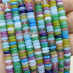 Mix Gemstone Heishi Beads Dye, approx 6mm [GB23625]