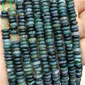 Natural Green Moss Agate Heishi Beads, approx 6mm [GB23629]