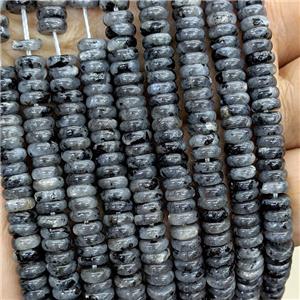 Natural Black Labradorite Heishi Beads, approx 6mm [GB23637]