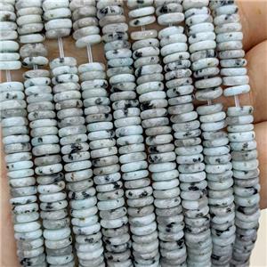 Natural Kiwi Jasper Heishi Beads, approx 6mm [GB23641]