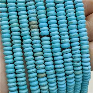 Synthetic Turquoise Heishi Beads Teal, approx 6mm [GB23644]