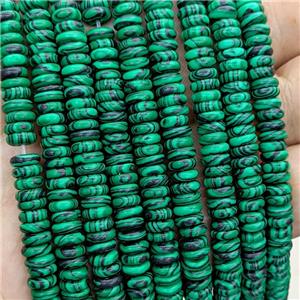 Synthetic Malachite Heishi Beads Green, approx 6mm [GB23645]