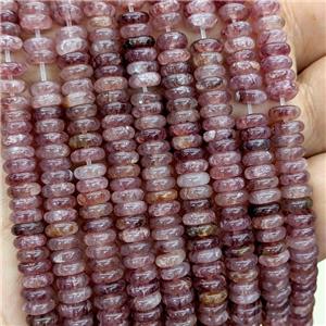 Natural Pink Strawberry Quartz Heishi Beads, approx 6mm [GB23652]