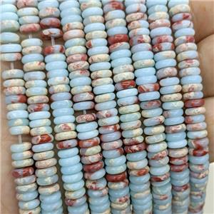 Synthetic Imperial Jasper Heishi Beads Blue, approx 6mm [GB23658]