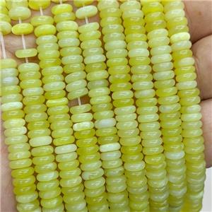 Natural Lemon Jade Heishi Beads, approx 6mm [GB23663]