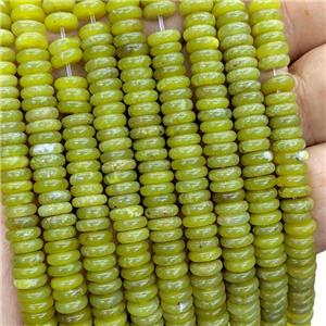 Natural Lemon Jade Heishi Beads Olive, approx 6mm [GB23664]