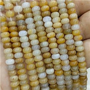 Natural Yellow Aventurine Beads Smooth Rondelle, approx 6mm [GB23665]