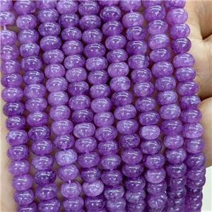 Purple Jade Beads Smooth Rondelle Dye, approx 6mm [GB23688]