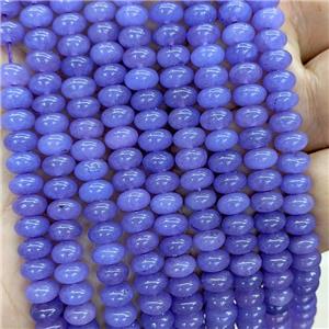 Lavender Jade Beads Smooth Rondelle Dye, approx 6mm [GB23695]