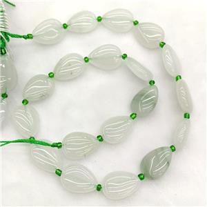 Natural Chinese Nephrite Jade Teardrop Beads Lt.green, approx 13-18mm [GB23714]