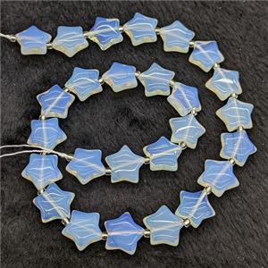 White Opalite Star Beads, approx 15mm [GB23720]