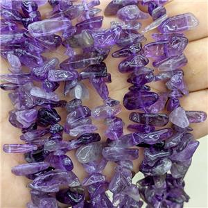 Natural Purple Amethyst Chips Beads Freeform Topdrilled, approx 5-16mm [GB23740]