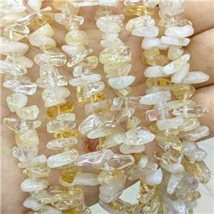 Natural Yellow Citrine Chips Beads Freeform Topdrilled, approx 5-16mm [GB23741]