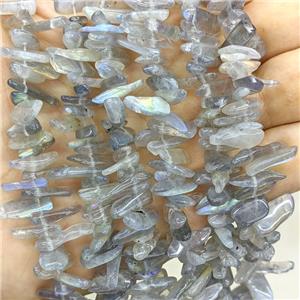 Natural Labradorite Chips Beads Freeform Topdrilled, approx 5-16mm [GB23745]