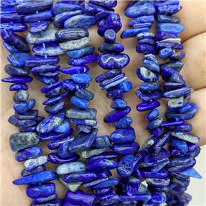 Natural Blue Lapis Lazuli Chips Beads Freeform Topdrilled, approx 5-14mm [GB23749]