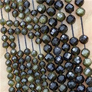 Natural Golden Obsidian Beads Faceted Round, approx 4mm [GB23750-4MM]